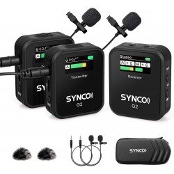 2 EMETTEURS + RECEPTEUR SYNCO G2A2PRO SMARTPHONE OU CAMERA SYNCOG2A2PRO - rer electronic