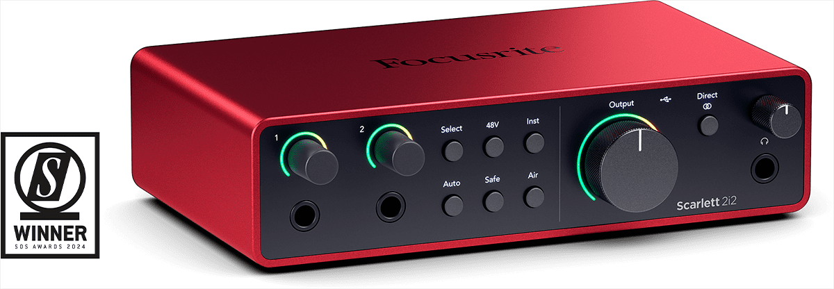 CARTE SON FOCUSRITE SCARLETT 2I2 GEN 4 2IN 2OUT