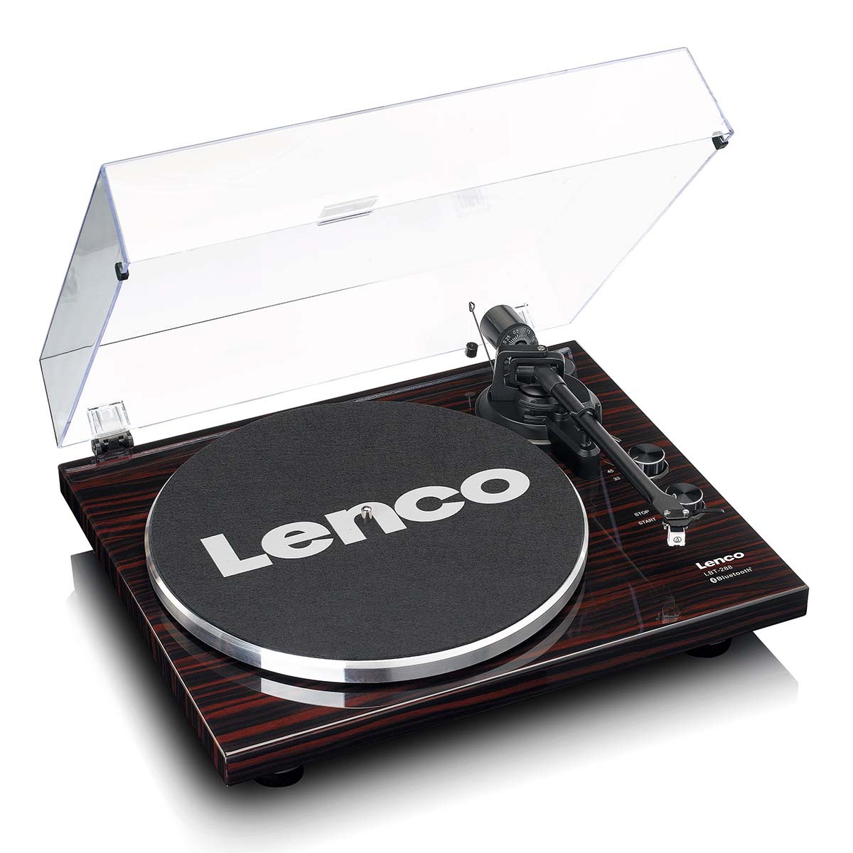 PLATINE DISQUE LENCO BRUN FONCE TRANSMISSION BLUETOOTH