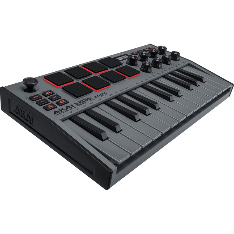 CONTROLEUR CLAVIER AKAI MPKMINI3 8PADS 25 TOUCHES GRIS MPKMINI - rer electronic CONTROLEUR CLAVIER AKAI MPKMINI3 8PADS 25 TOUCHES GRIS MPKMINI - rer electronic