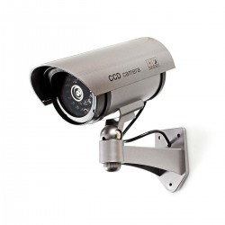 Caméra de sécurité factice extérieur avec voyant clignotant DUMCB40GY - rer electronic
