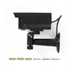 Caméra de sécurité factice solaire extérieur avec voyant clignotant DUMCBS10BK - rer electronic