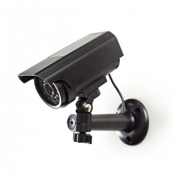 Caméra de sécurité factice solaire extérieur avec voyant clignotant DUMCBS10BK - rer electronic