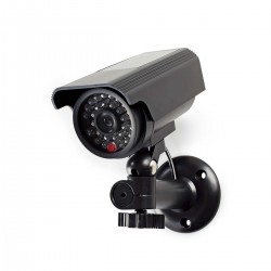 Caméra de sécurité factice solaire extérieur avec voyant clignotant DUMCBS10BK - rer electronic