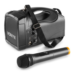 PORTE VOIX BT EN BANDOULLIERE + MICRO MAIN UHF ST014 - rer electronic