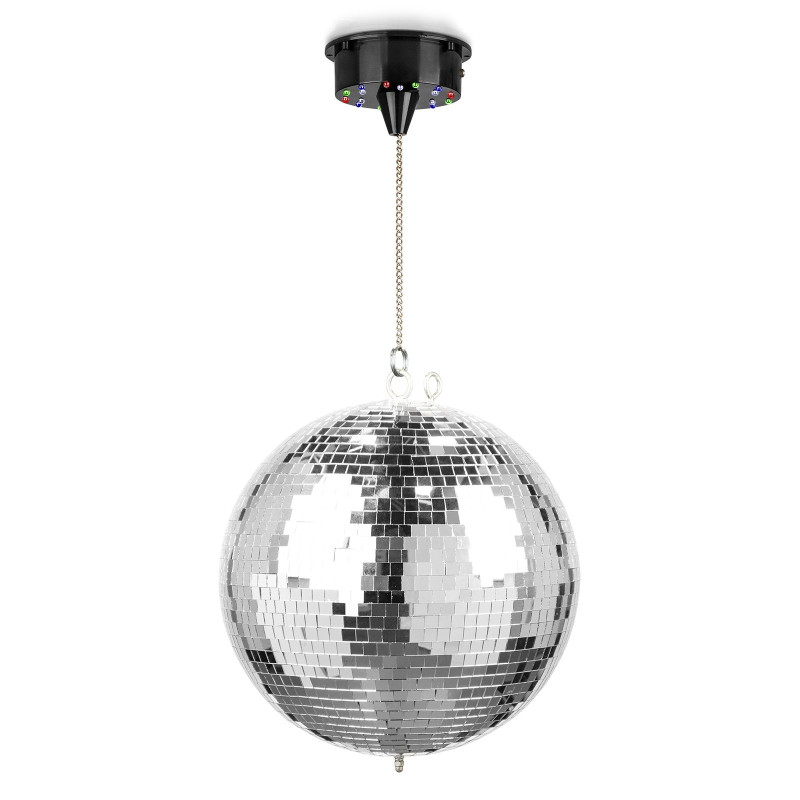 BOULE A FACETTES DISCO PACK 30CM+MOTEUR ECLAIRAGE LED RVB 3294 - rer electronic BOULE A FACETTES DISCO PACK 30CM+MOTEUR ECLAIRAGE LED RVB 3294 - rer electronic