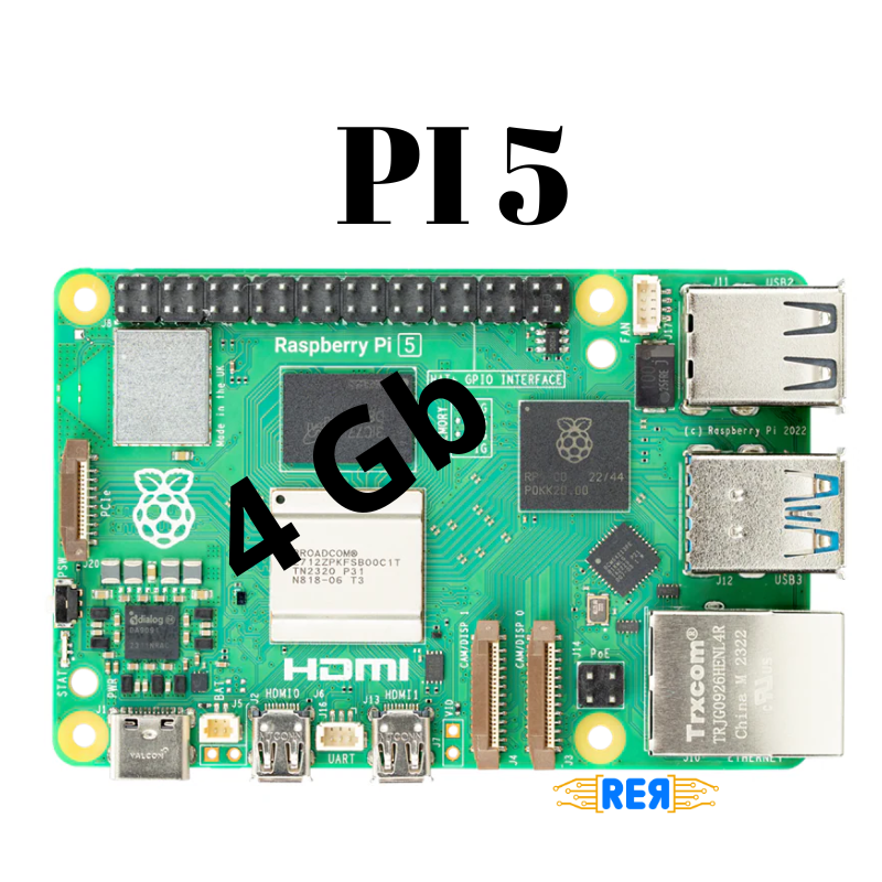 RASPBERRY PI 5 MODEL B, 4Gbt, 2.4GHZ RASPBERRYP5-4G - rer electronic RASPBERRY PI 5 MODEL B, 4Gbt, 2.4GHZ RASPBERRYP5-4G - rer electronic