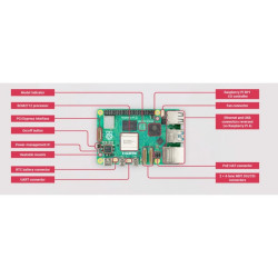 RASPBERRY PI 5 MODEL B, 2Gbt, 2.4GHZ RASPI52GB - rer electronic