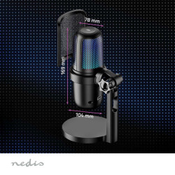 MICRO DE STREAMING USB NEDIS AVEC ANTI POP GSMIC210BK - rer electronic
