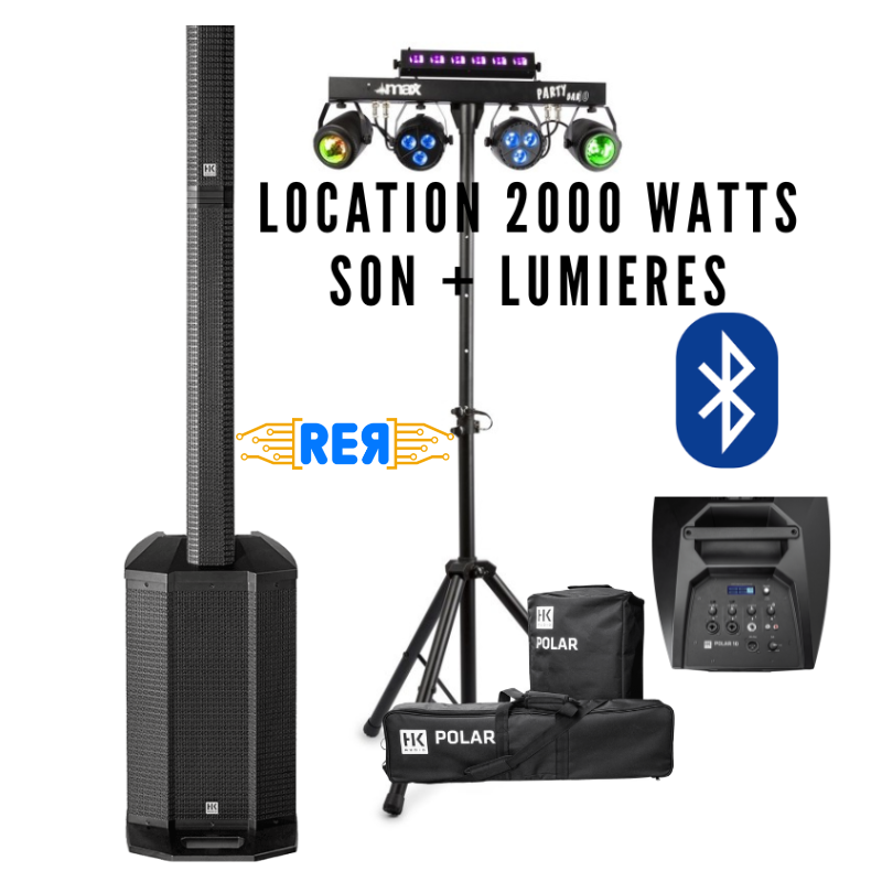 LOCATION SONO+LUMIERES POLAR 10 2000Watts week-end LOCPOLAR10+LIGHT - rer electronic
