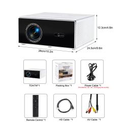 VIDEOPROJ 2100ANSI THUNDEAL TDA7W SMART TV 4K Full HD 1080P BLUETOOTH WIFI ANDROID TDA7W - rer electronic