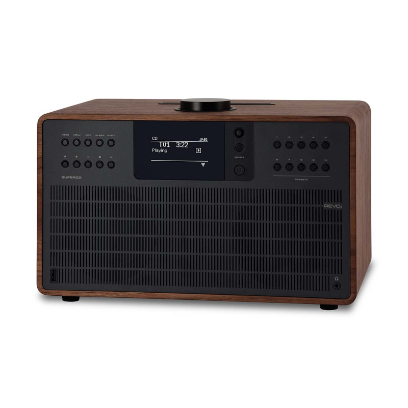 Revo Super CD ENCEINTE CD MULTIROOM DAB+ FM Bluetooth Noyer-Noir SUPERCDNOIR - rer electronic