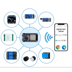 STARTER KIT ESP32 + ECRAN LEDS RELAIS ET CAPTEURS ESPSTART - rer electronic