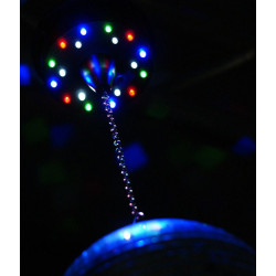 MOTEUR BOULE A FACETTES+LEDS SUR PILES MBW18LED - rer electronic