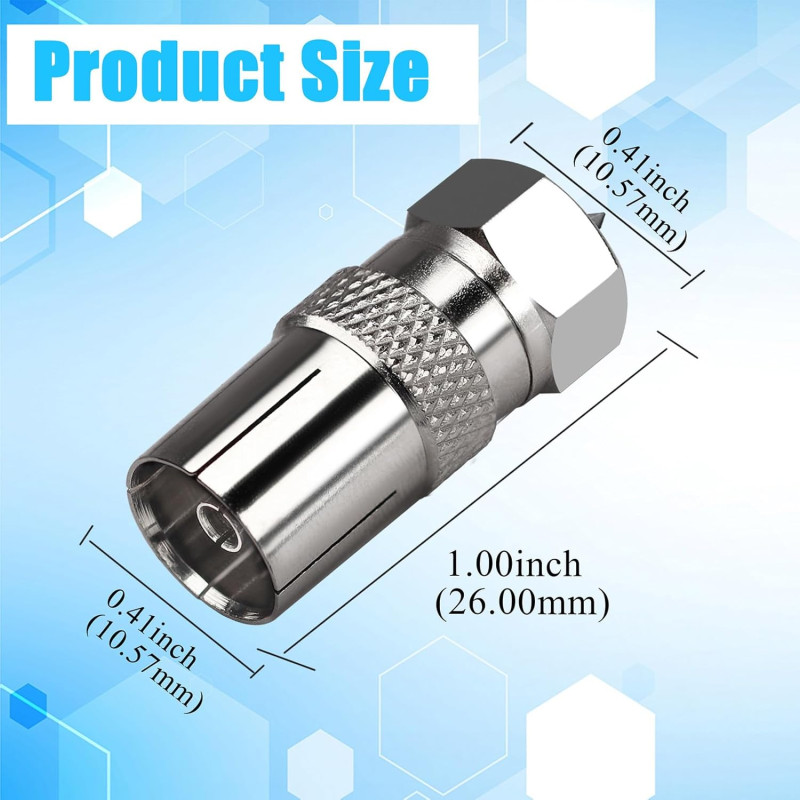 ADAPTATEUR COAX FEM FICHE F MALE FC-026 - rer electronic