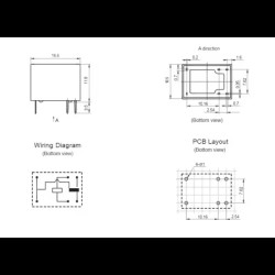 RELAIS 12V MINI 2RT HK4100F-DC12V-SHG RDL212 - rer electronic