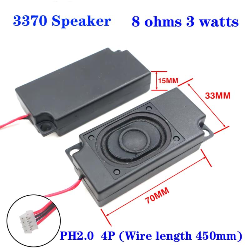 Haut Parleur 3 Watts 8 ohms Rectangulaire JST-PH2.0 HPMINIRECTANG - rer electronic