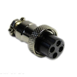 FICHE GX12 DIN 4 FEM 9MM VERROUILLABLE GX123F - rer electronic