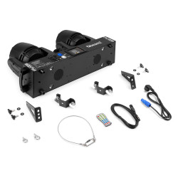 LOCATION 2 BARRES LYRE WASH + LED - FUZE TWIN +RACK + 2 PIEDS FUZZTWIN - rer electronic