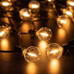 GUIRLANDE 7.50MTS 15 LAMPES LEDS BLANC CHAUD GUIRLCHAUD - rer electronic