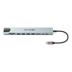 HUB USB C 10 EN 1 RJ45 HDMI SD USB C X2 USB 3.0 X2 USBC8EN1 - rer electronic