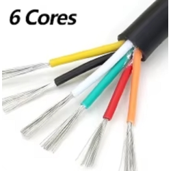 CABLE NOIR 6 CONDUCTEURS 1mm2 18AWG AU ML 6cd1mm2 - rer electronic