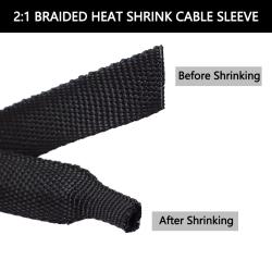 GAINE TRESSE THERMORETRACTABLE NOIRE 20MM GAINE20TRE - rer electronic