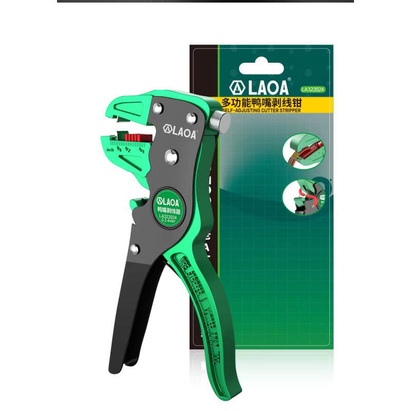 PINCE A DENUDER AUTOMATIQUE LOAO VERTE REGLABLE 25240090 - rer electronic