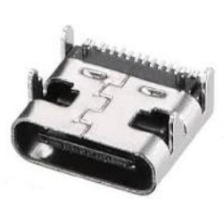 EMBASE USB-C PCB HORIZONTAL 16 BROCHES USBC16BR - rer electronic