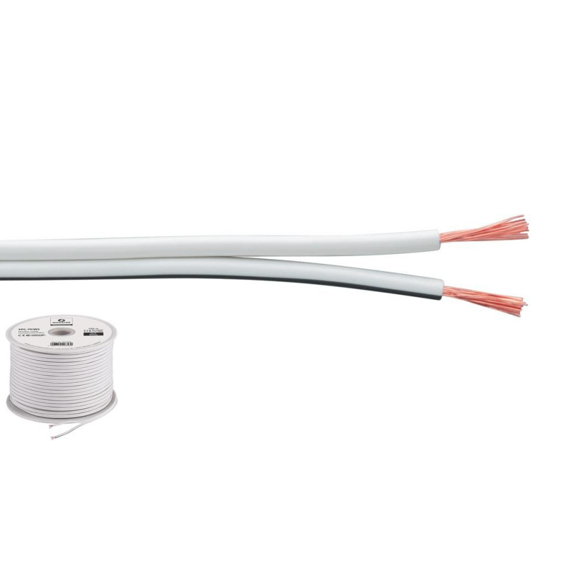 CABLE HAUT PARLEUR 2X1.5mm BLANC 4700469 - rer electronic