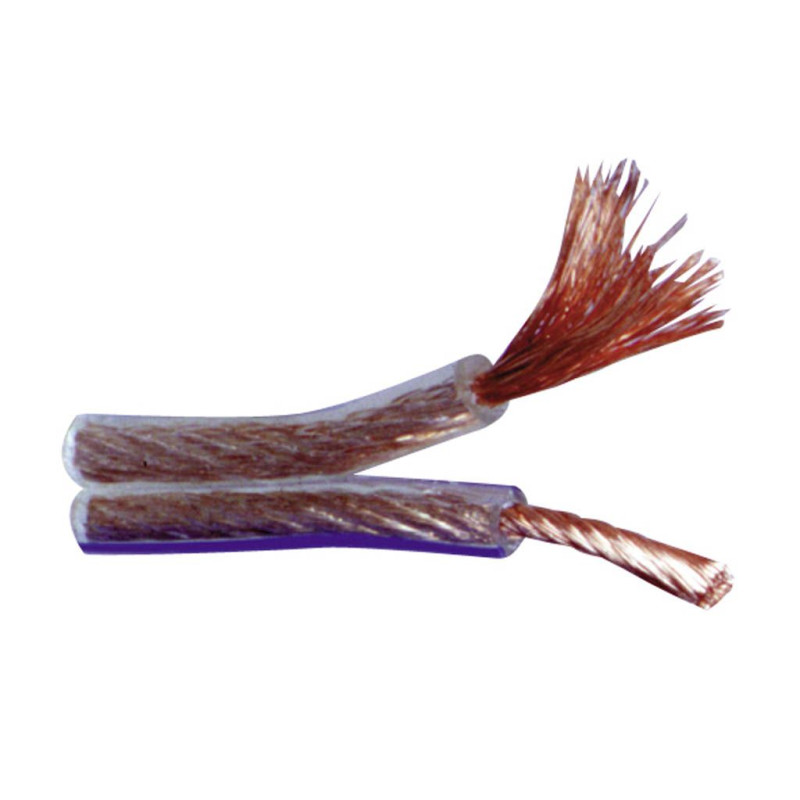 CABLE HAUT PARLEUR 2X2.5MM TRANSPARENT HP-TR-2.5 - rer electronic