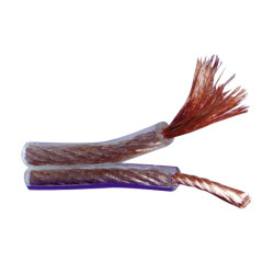 CABLE HAUT PARLEUR 2X4MM TRANSPARENT HP-TR-4.0 - rer electronic