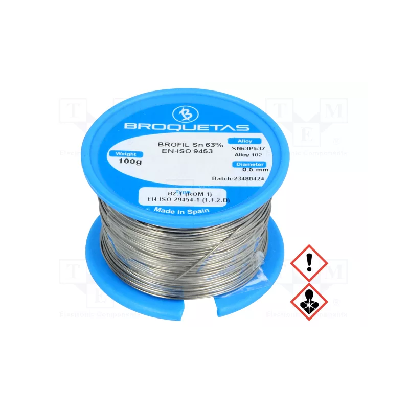 SOUDURE 100G 0.5MM Sn63Pb37 PLOMB SOUD100G - rer electronic