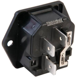 EMBASE SECTEUR IEC MALE VIS + FUSIBLE IECC13MVIS - rer electronic