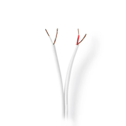 CABLE BLINDE 2 CONDUCTEURS PLAT BLANC C118B - rer electronic