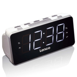 Radio-réveil PLL FM grand et clair écran LED 1.8" Blanc CR-18 DOIN-RP05 - rer electronic