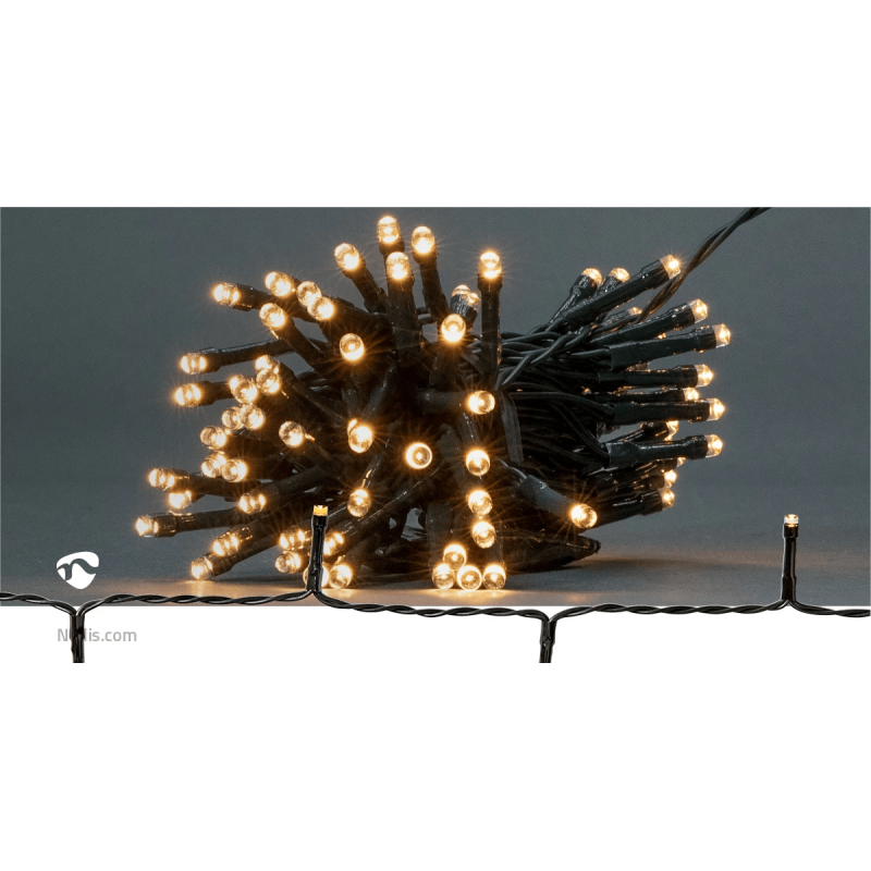 Éclairage de Noël Guirlande lumineuse de 7,2 m avec 96 LED sur un câble noir CLBO96 - rer electronic