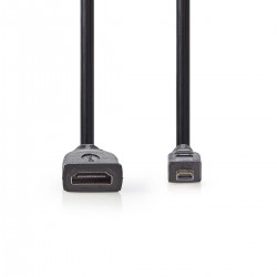 ADAPT MINI HDMI M / HDMI F CABLE 0.20MTS VC-012 - rer electronic