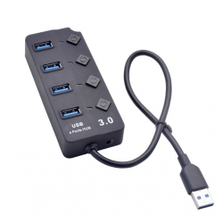 HUB USB 4 PORT 3.0 AVEC INTER 132782 - rer electronic