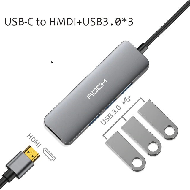 CONVERT USB C VERS HDMI + 3USB 3.0