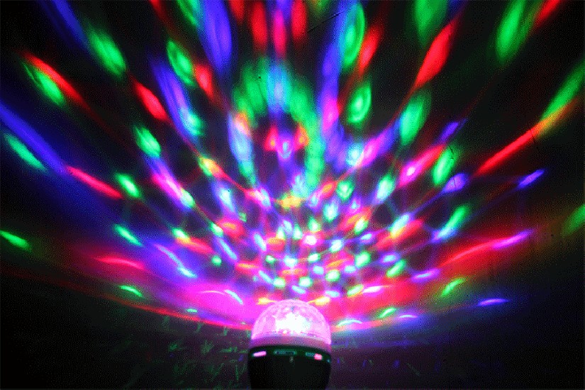 LAMPE DISCO 6W E27 ROTATIVE