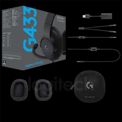 Casque Gaming G433 Logitech 7.1 Surround DTS G433 - rer electronic