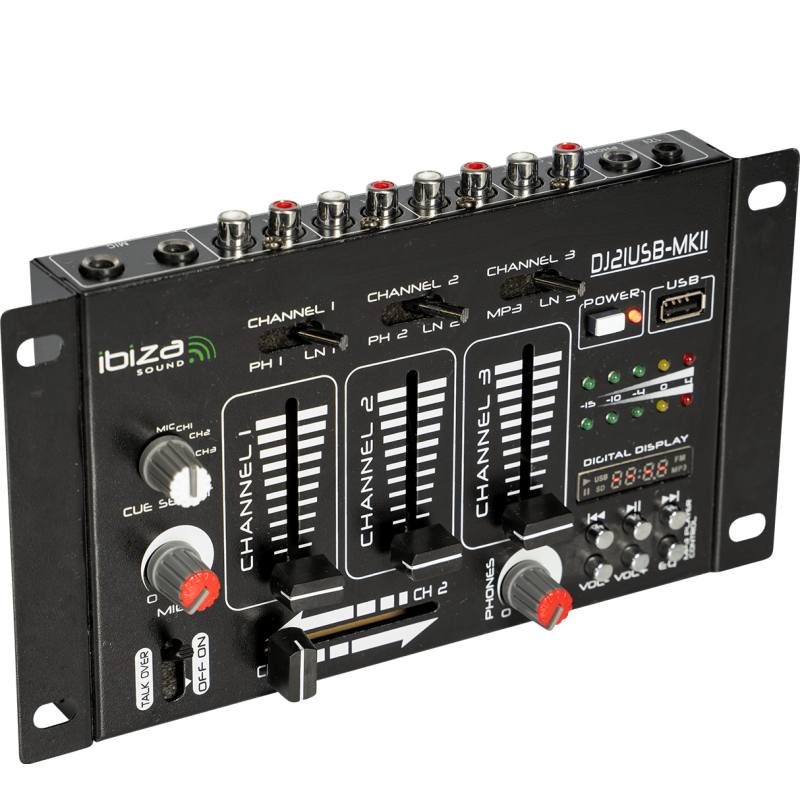 Pack Sono Enceintes 4000W + Mini table de mixage 4 canaux USB MP3