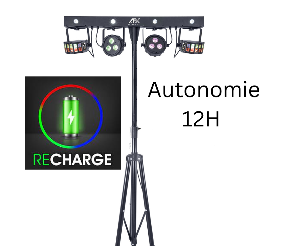 BARRE DE LUMIERE DMX AUTONOME 4-en-1