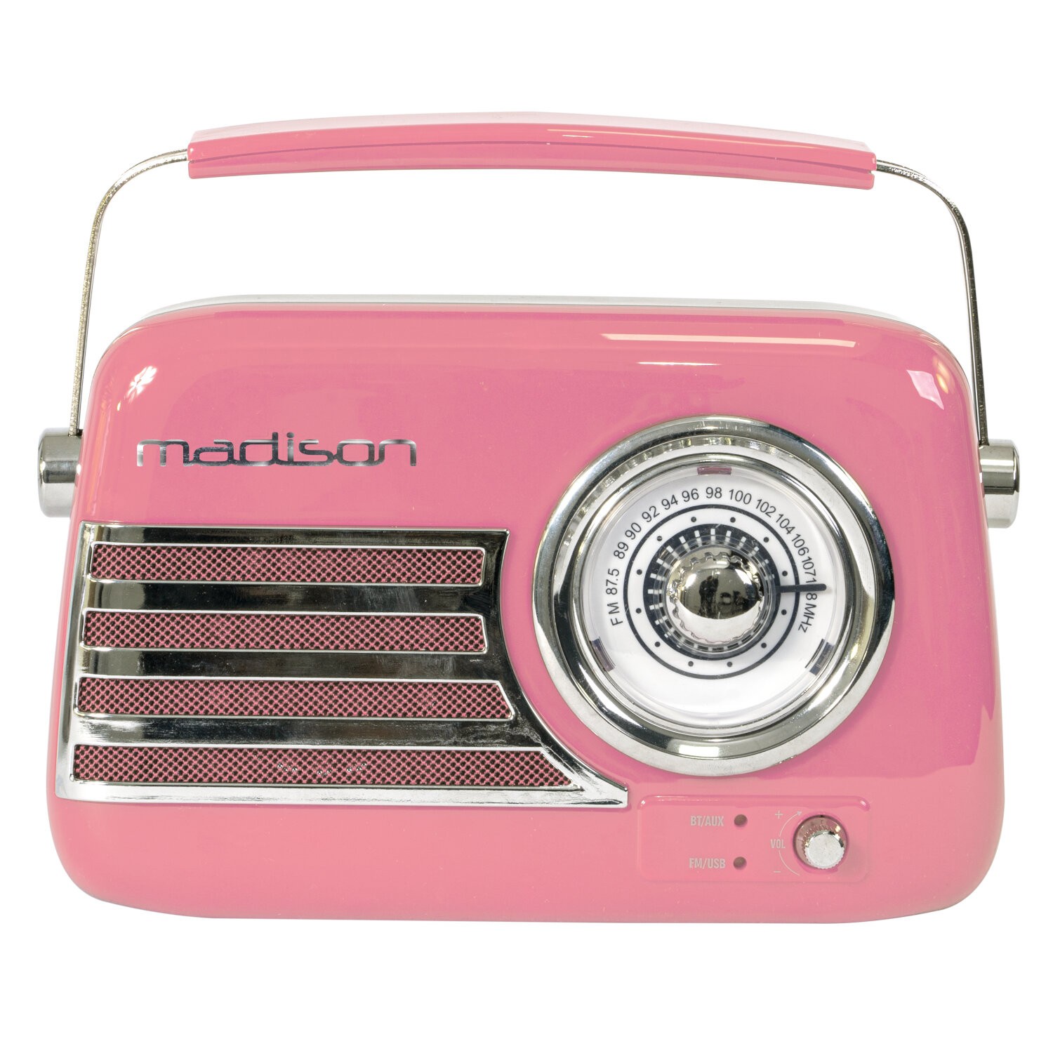 RADIO VINTAGE MADISON ROSE AVEC BLUETOOTH, USB & FM 30W
