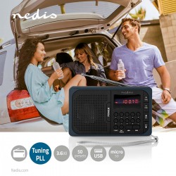 RADIO COMPACTE NEDIS FM 3.6W USB SD RADIONEDIS - rer electronic